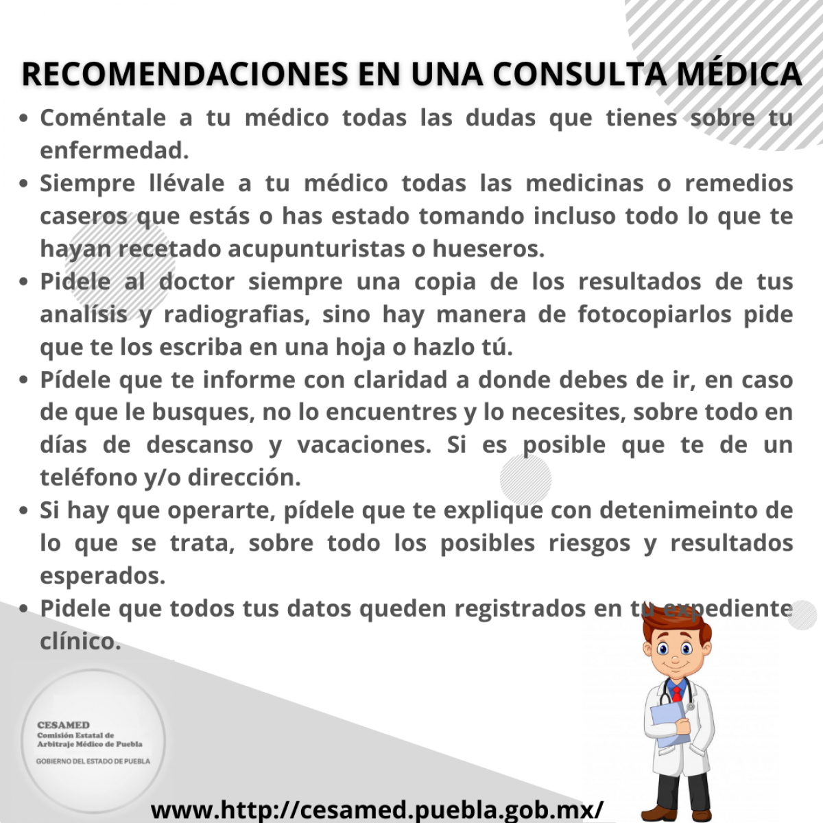 Recomendaciones En Una Consulta Médica